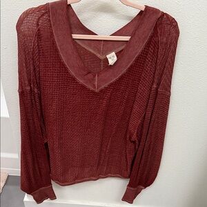 We The Free Rust Knit Top